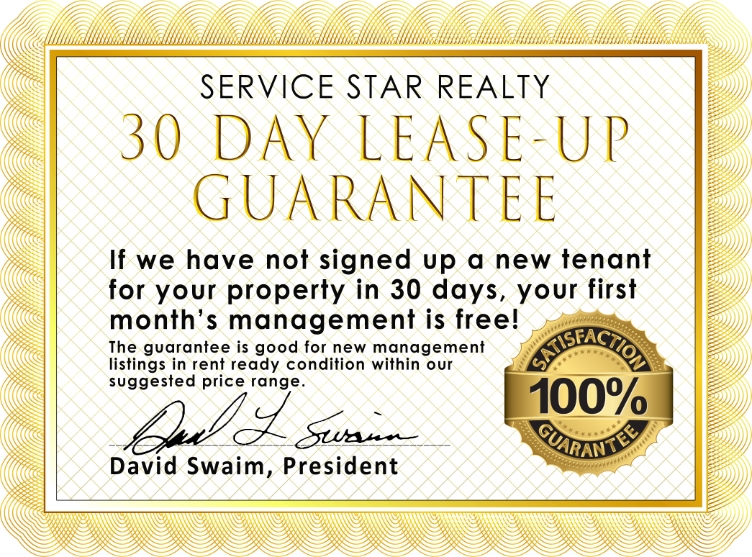 30 Day Lease-Up Guarantee
