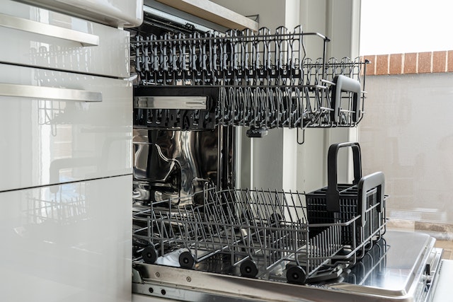 open dishwasher empty racks
